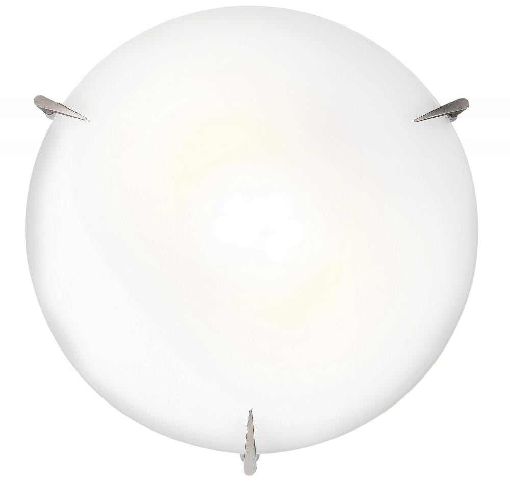 Brushed Steel / Opal  3 Light Flush Mount Ceiling Fixture by Access