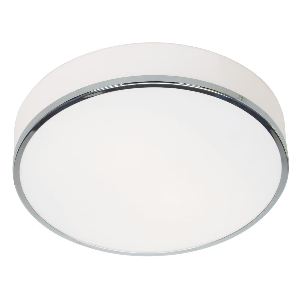 Chrome / Opal  2 Light Flush Mount Ceiling Fixture by Access