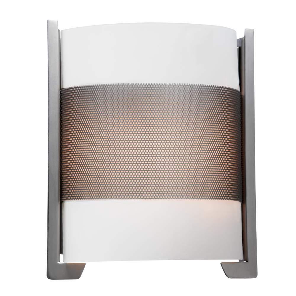 Brushed Steel / Opal 2 Light Wall Washer Wall Sconce by Access