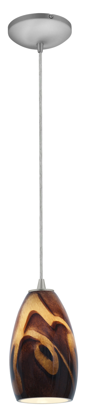 Brushed Steel / Inca Sydney 1 Light Mini Pendant by Access