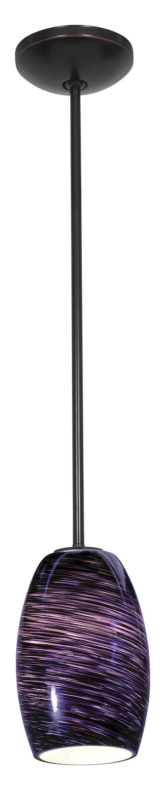 Plum Swirl Janine 1 Light Mini Pendant by Access