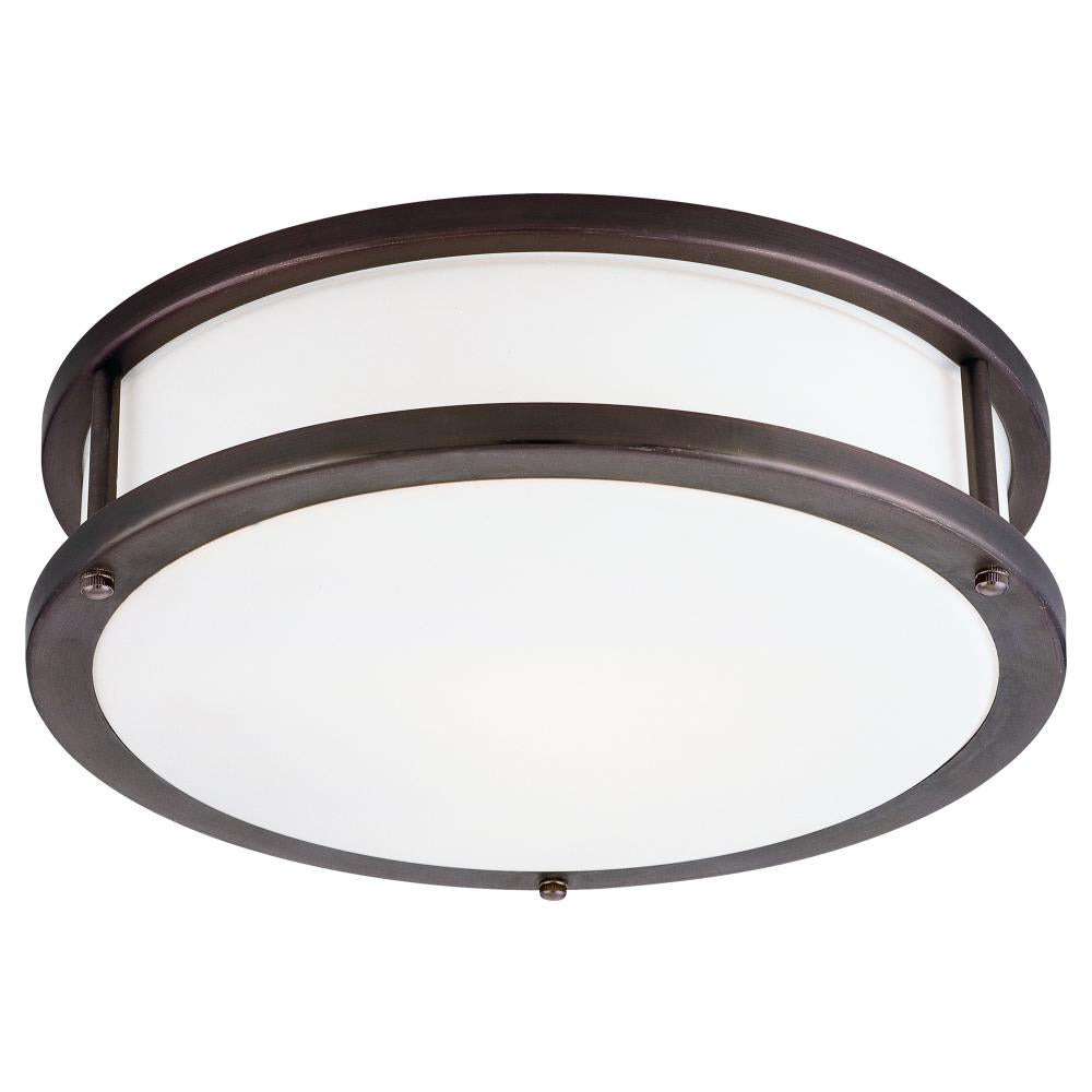 Bronze / Opal  3 Light Flush Mount Ceiling Fixture by Access