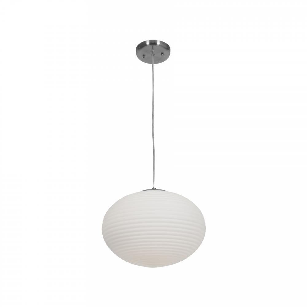 Brushed Steel / Opal  2 Light Pendant by Access