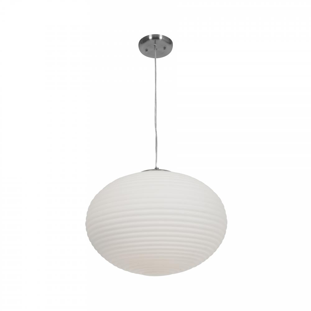 Brushed Steel / Opal  3 Light Pendant by Access
