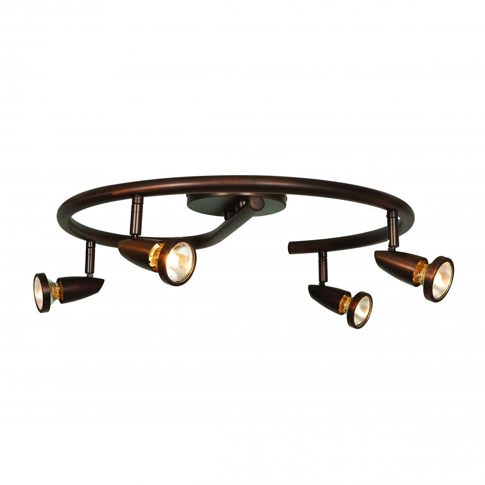 Bronze  4 Light Semi-Flush Ceiling Spot Light With Swivel Base by Access