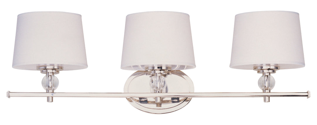 Three Light Polished Nickel Vanity by Maxim