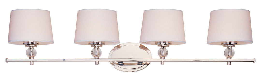 Four Light Polished Nickel Vanity by Maxim