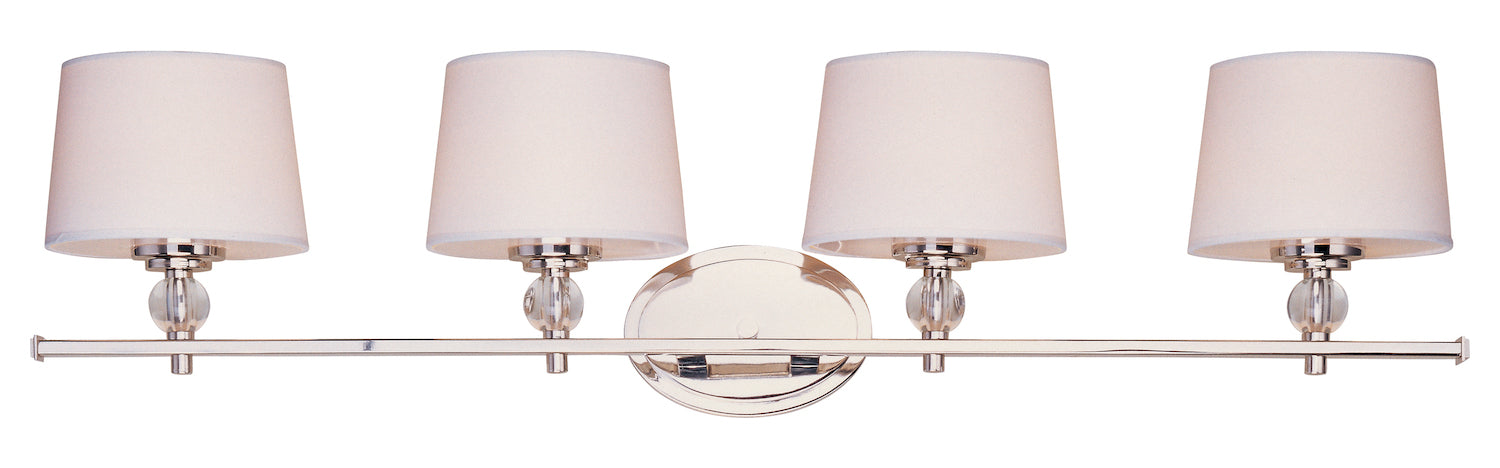 Four Light Polished Nickel Vanity by Maxim