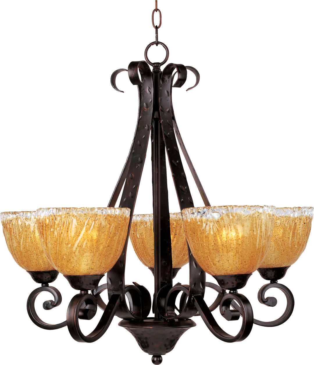 Three Light Oil Rubbed Bronze Satin White Glass Bowl Semi-Flush Mount by Maxim