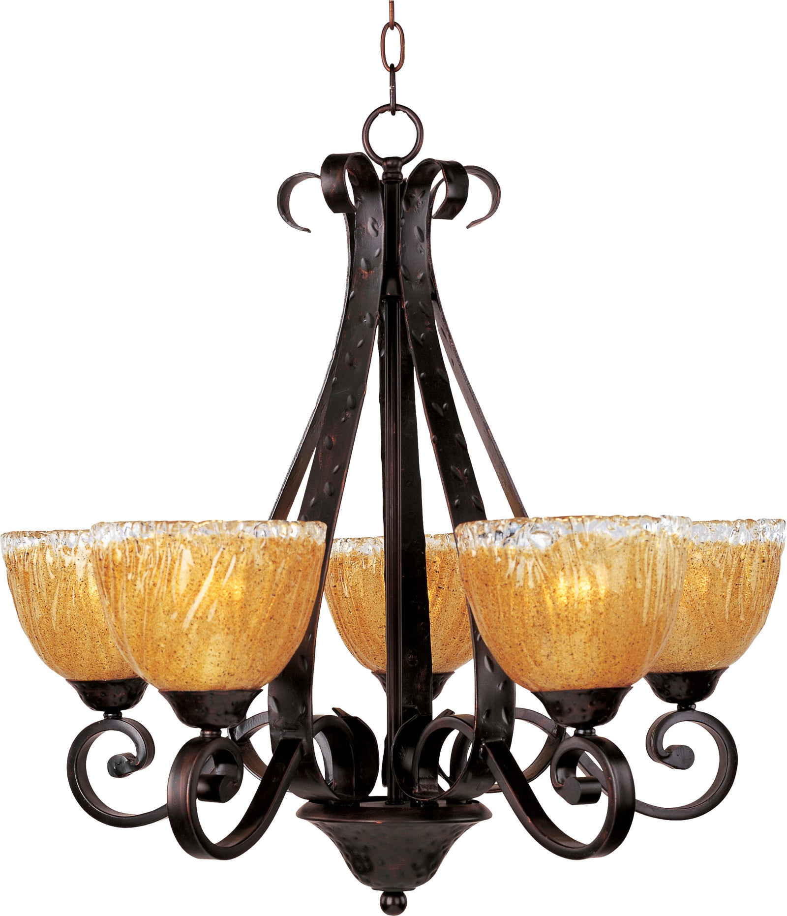 Three Light Oil Rubbed Bronze Satin White Glass Bowl Semi-Flush Mount by Maxim