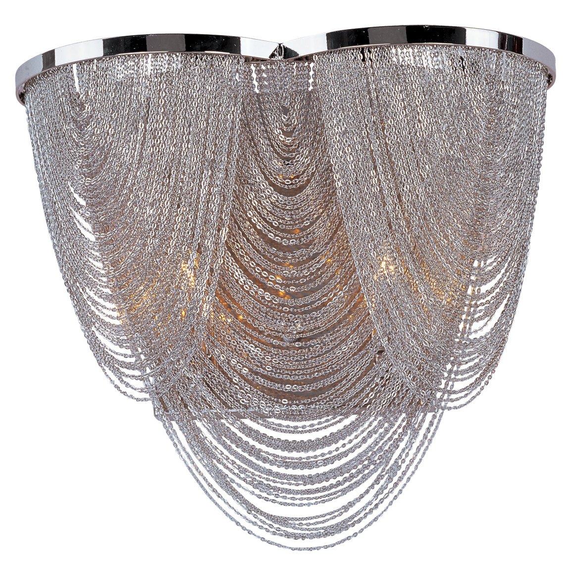 Two Light Polished Nickel Wall Light by Maxim