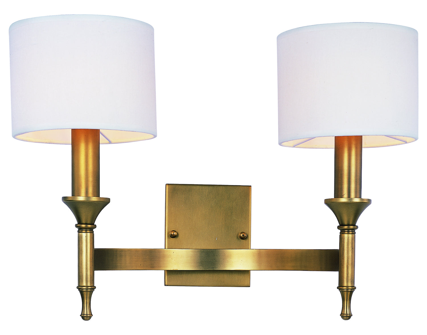 Two Light Natural Aged Brass Wall Light by Maxim