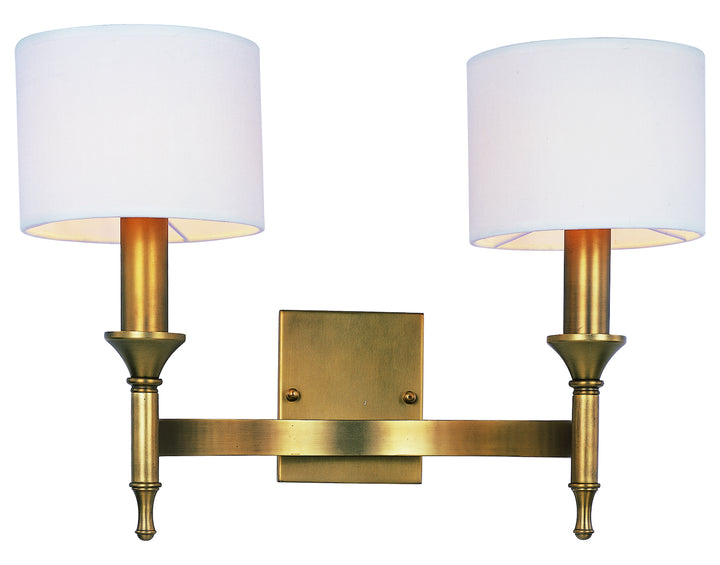 Two Light Natural Aged Brass Wall Light by Maxim