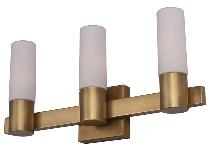 Three Light Natural Aged Brass Vanity