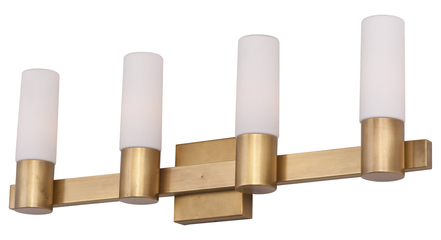 Four Light Natural Aged Brass Vanity