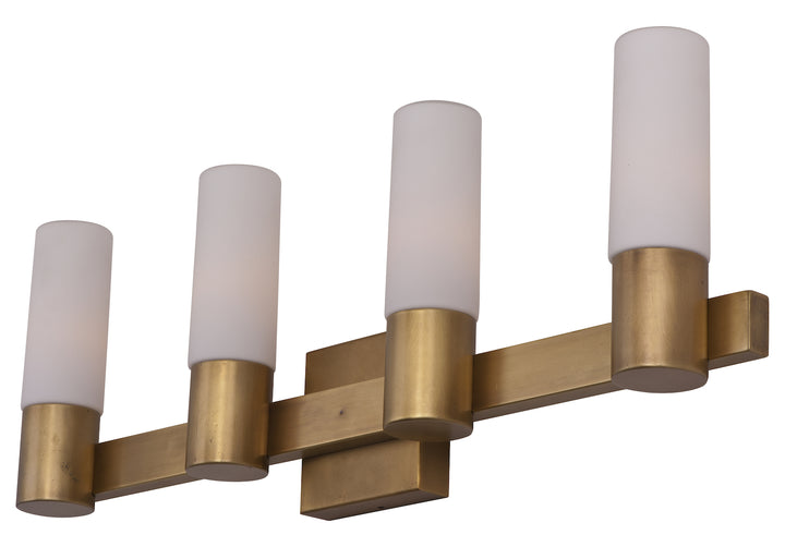 Four Light Natural Aged Brass Vanity