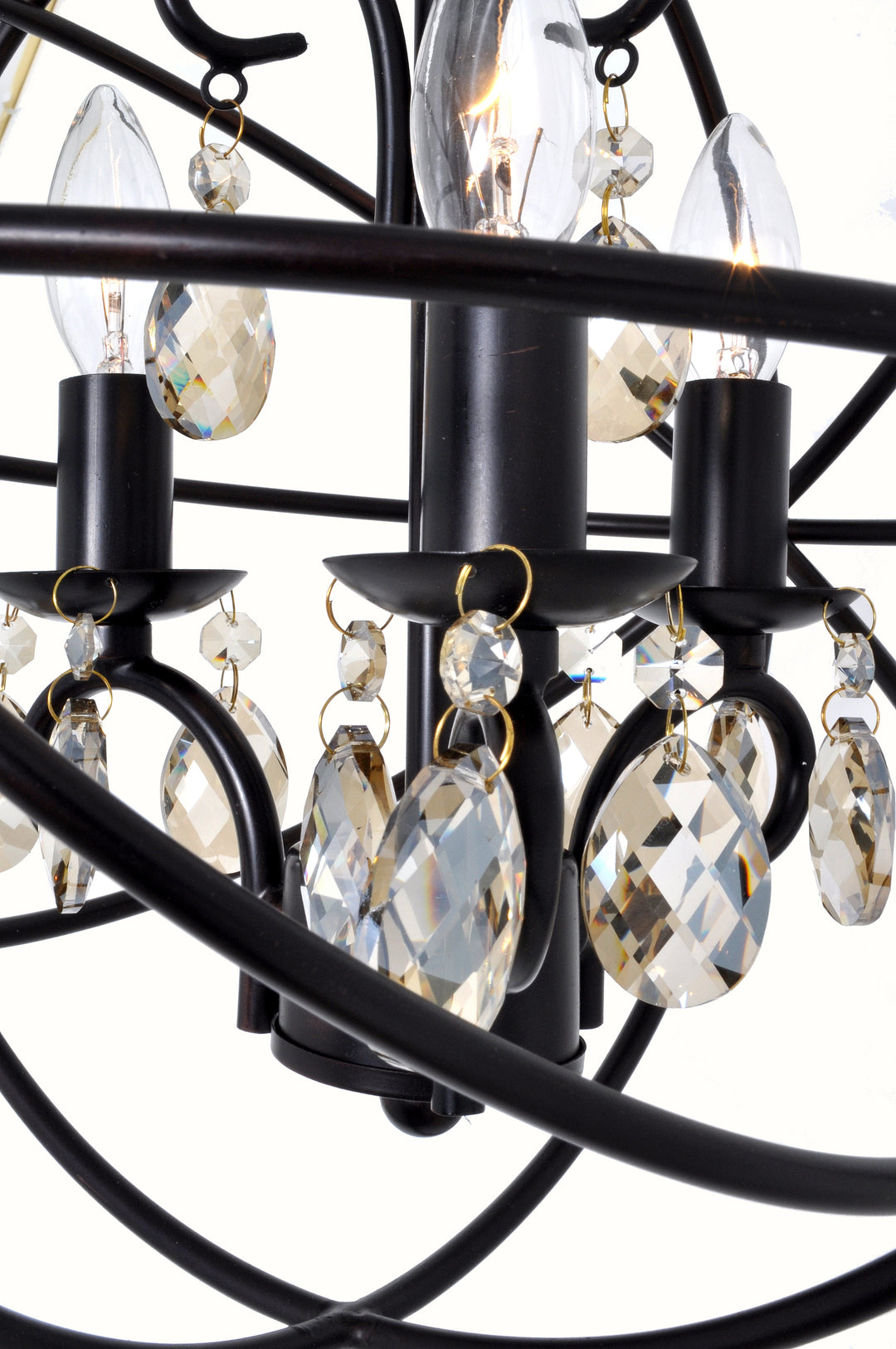 Three Light Oil Rubbed Bronze Up Chandelier