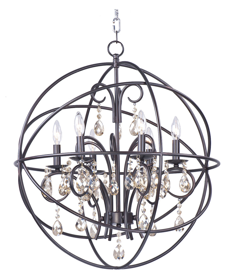 Six Light Oil Rubbed Bronze Up Chandelier