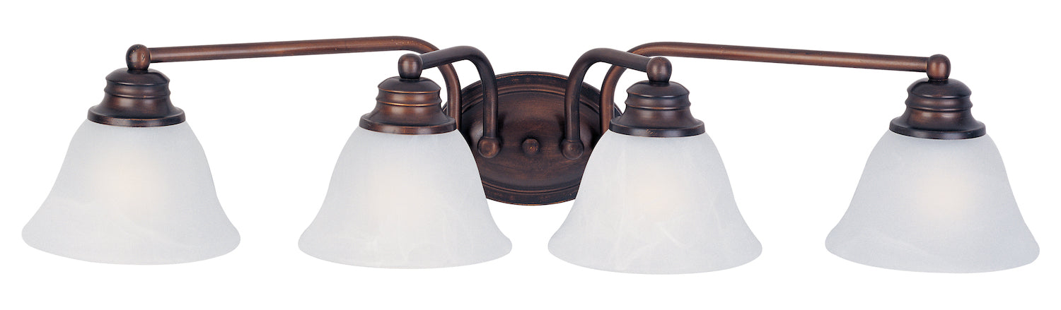 Four Light Oil Rubbed Bronze Marble Glass Vanity by Maxim
