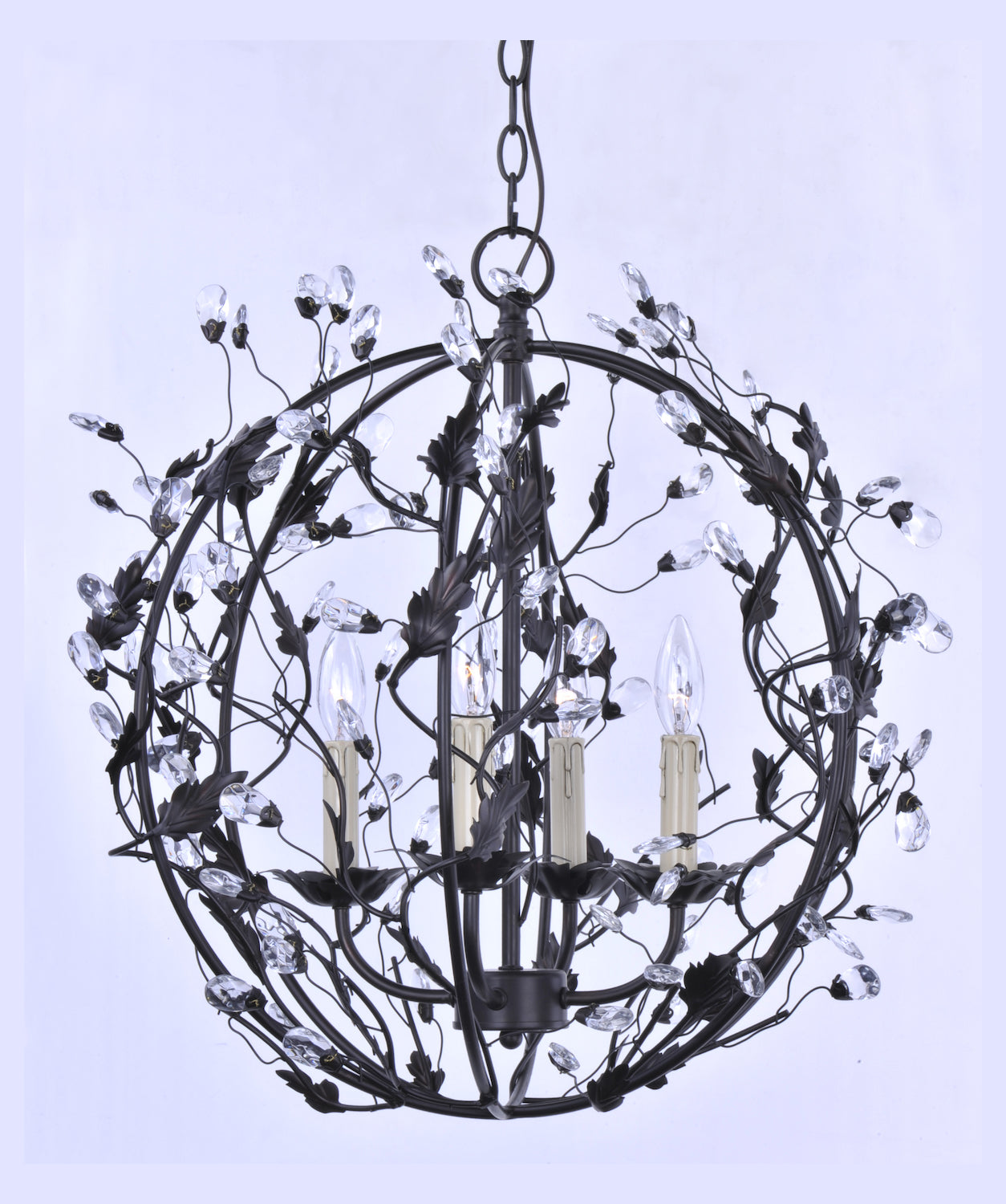 Three Light Oil Rubbed Bronze Up Mini Chandelier