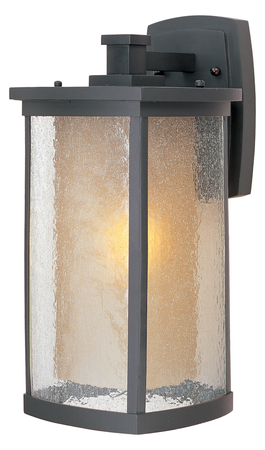 One Light Bronze Seedy/Wilshire Glass Wall Lantern (Min-4) by Maxim