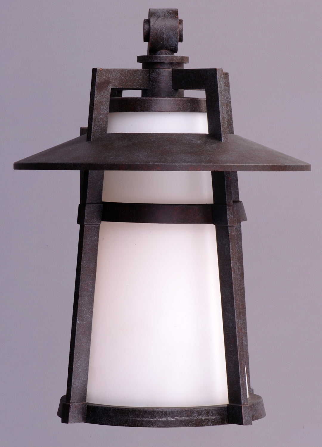 One Light Satin White Glass Adobe Wall Lantern