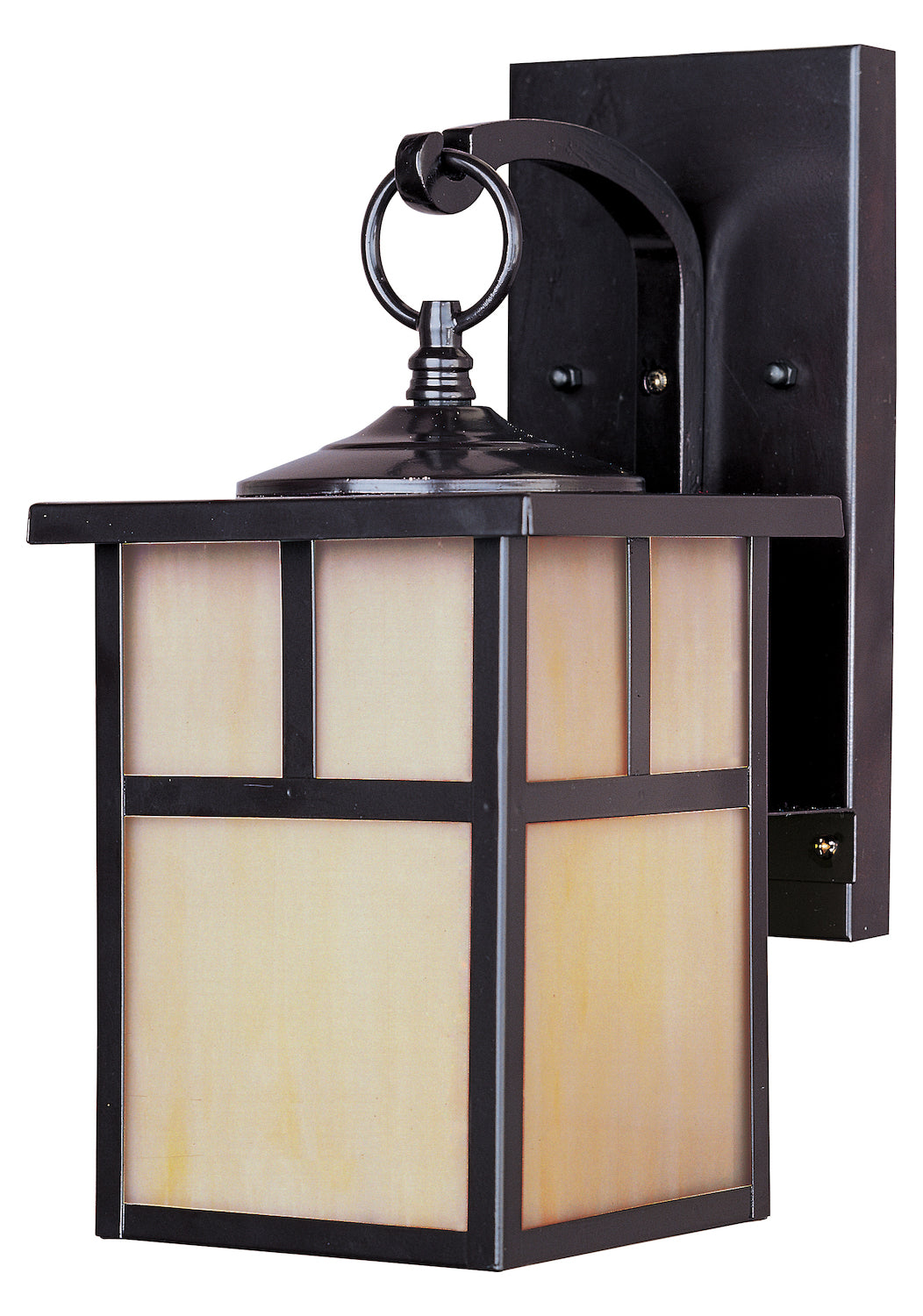 One Light Burnished Honey Glass Wall Lantern by Maxim