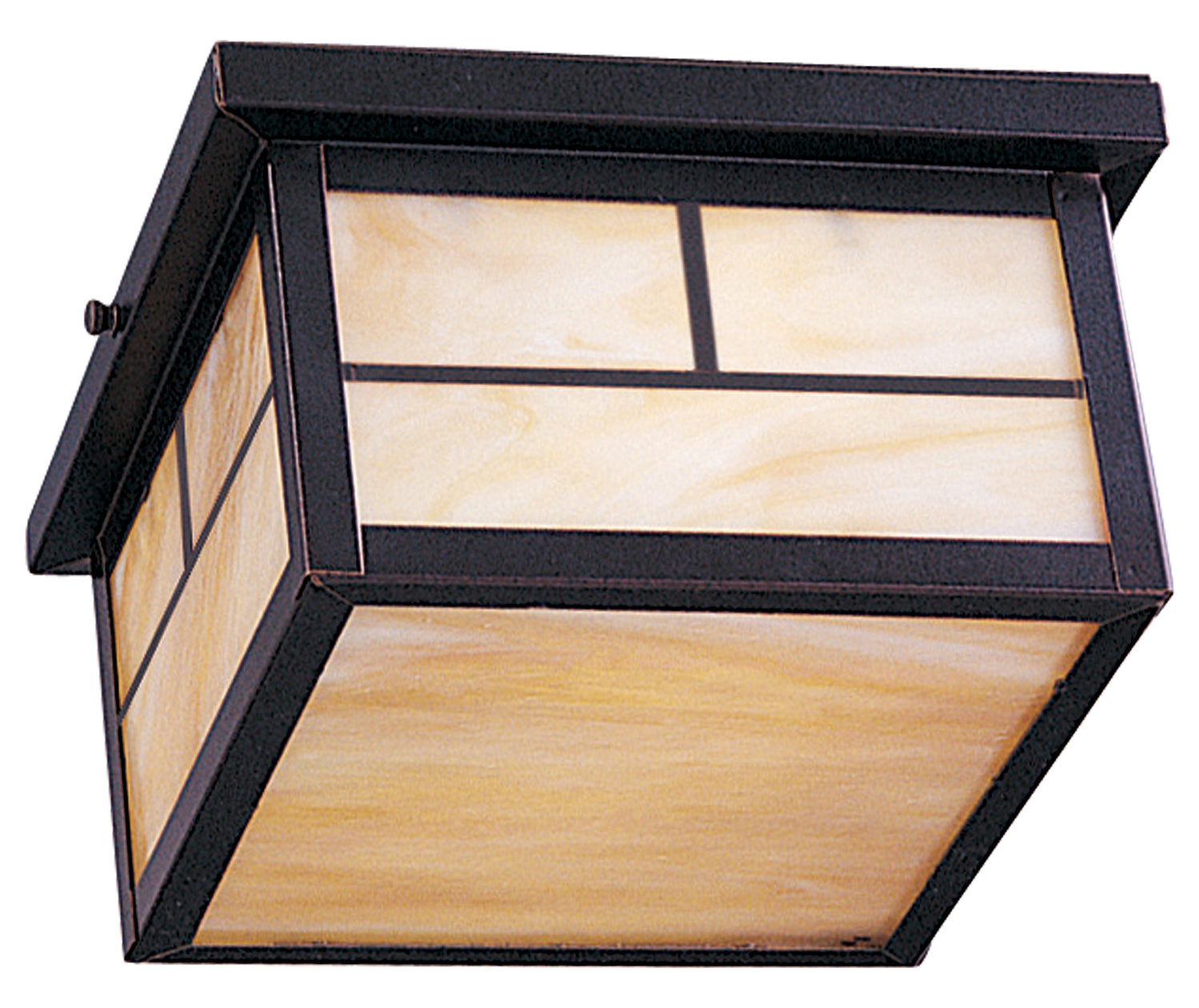 Two Light Burnished Honey Glass Outdoor Flush Mount by Maxim
