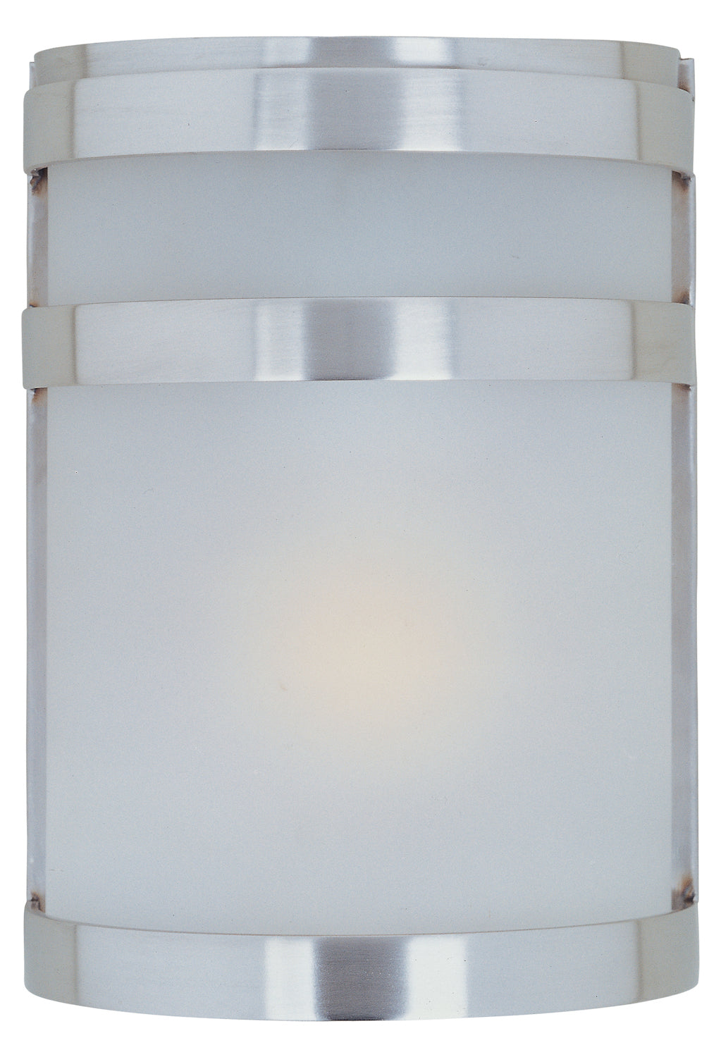 One Light Frosted Glass Stainless Steel Outdoor Wall Light by Maxim