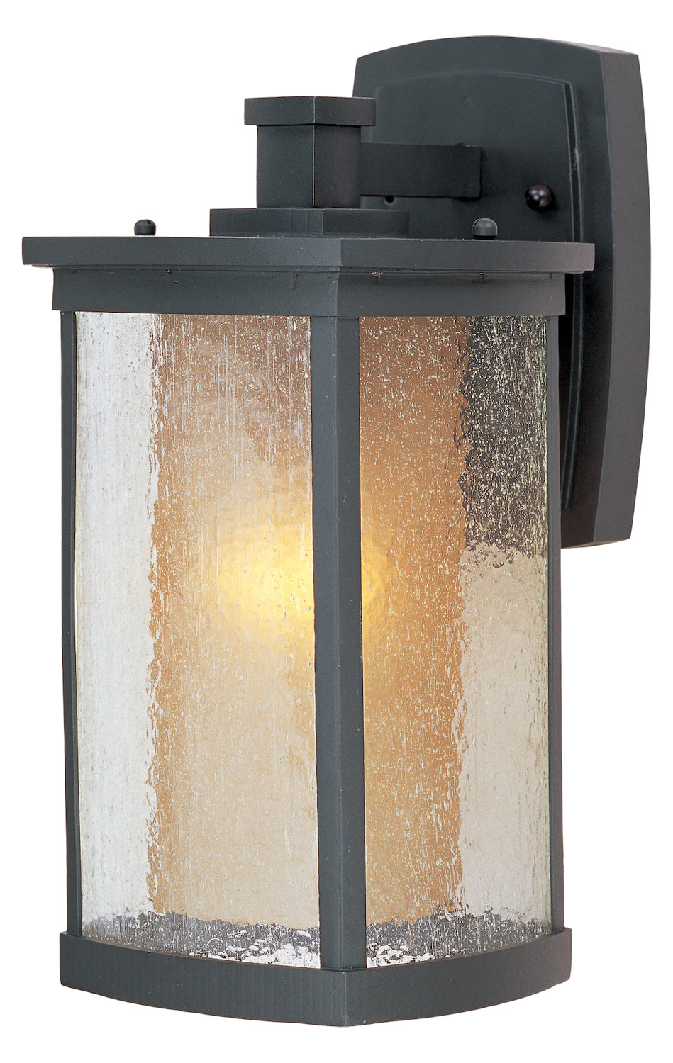 One Light Bronze Seedy/Wilshire Glass Wall Lantern (Min-4) by Maxim