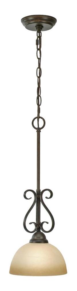 Peppercorn Single Light Mini Pendant from the Riverton Collection by Golden