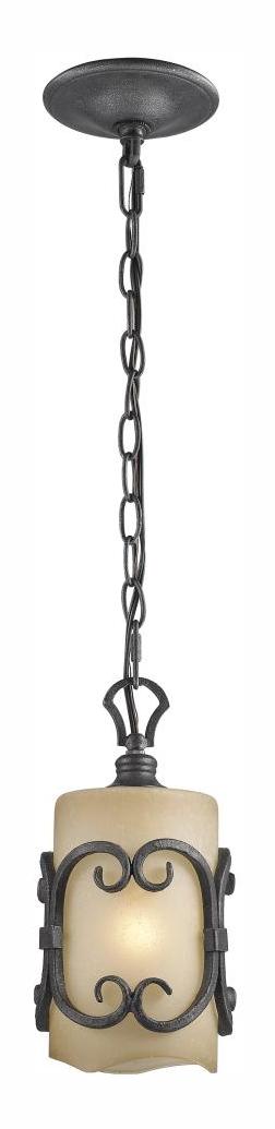 Black Iron  Mini Pendant with 1 Light by Golden
