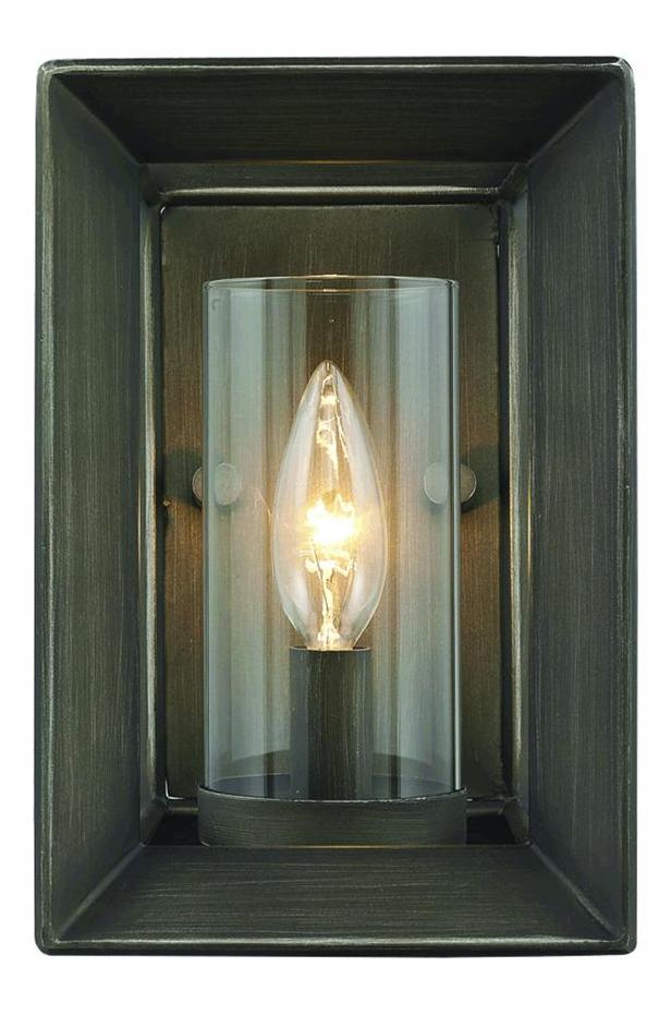 Gunmetal Bronze  1 Light 6in. Wide Wall Sconce by Golden