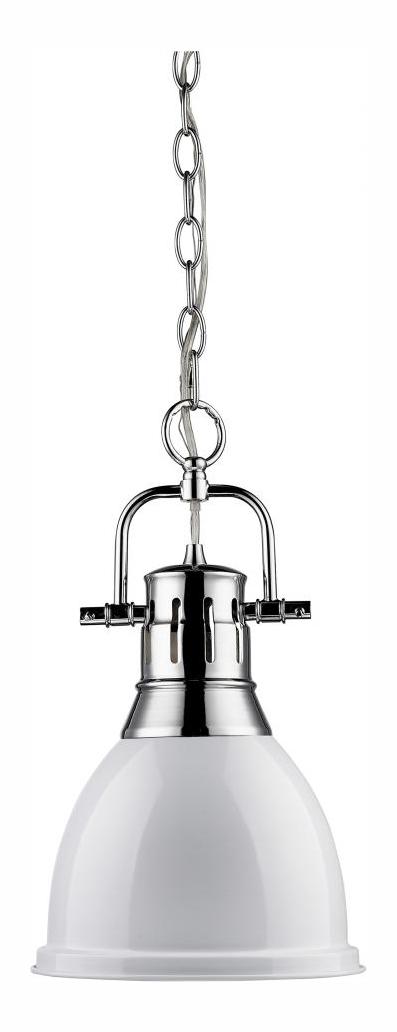 Aged Brass  1 Light Mini Pendant With White Shade