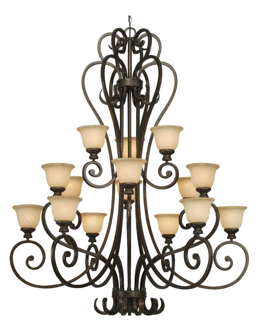 Burnt Sienna  15 Light Chandelier by Golden