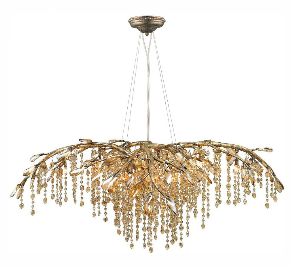 Mystic Gold  12 Light Crystal Chandelier by Golden