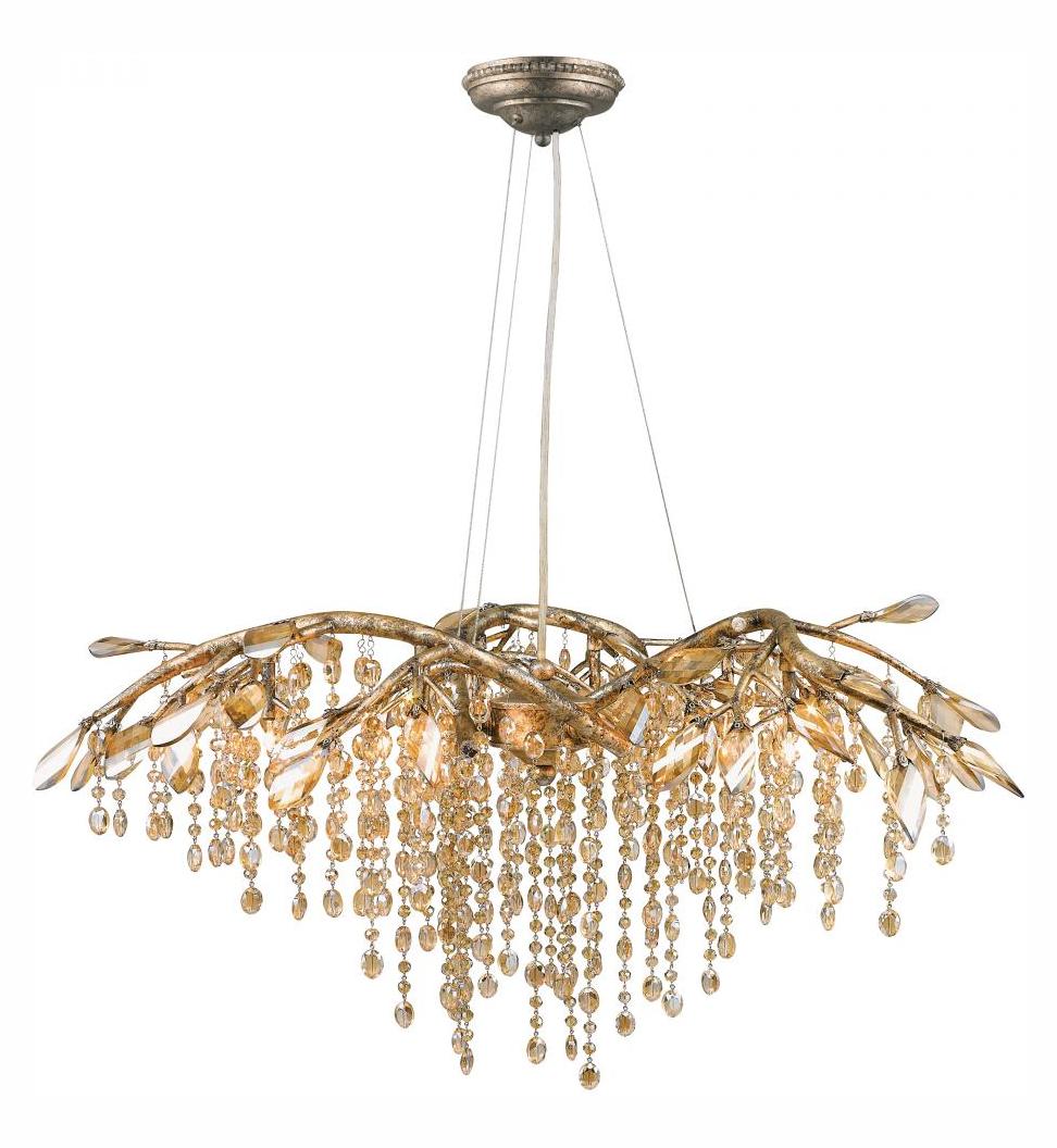 Mystic Gold  6 Light Crystal Chandelier by Golden