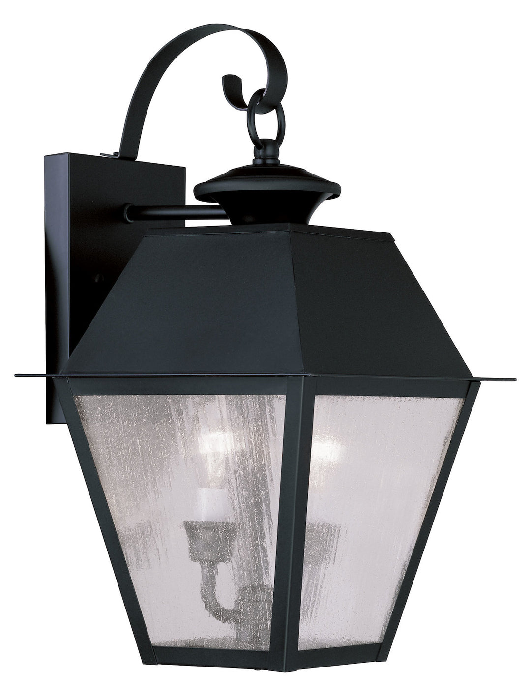 Black  Medium Outdoor Wall Sconce With 2 Lights by Livex Lighting