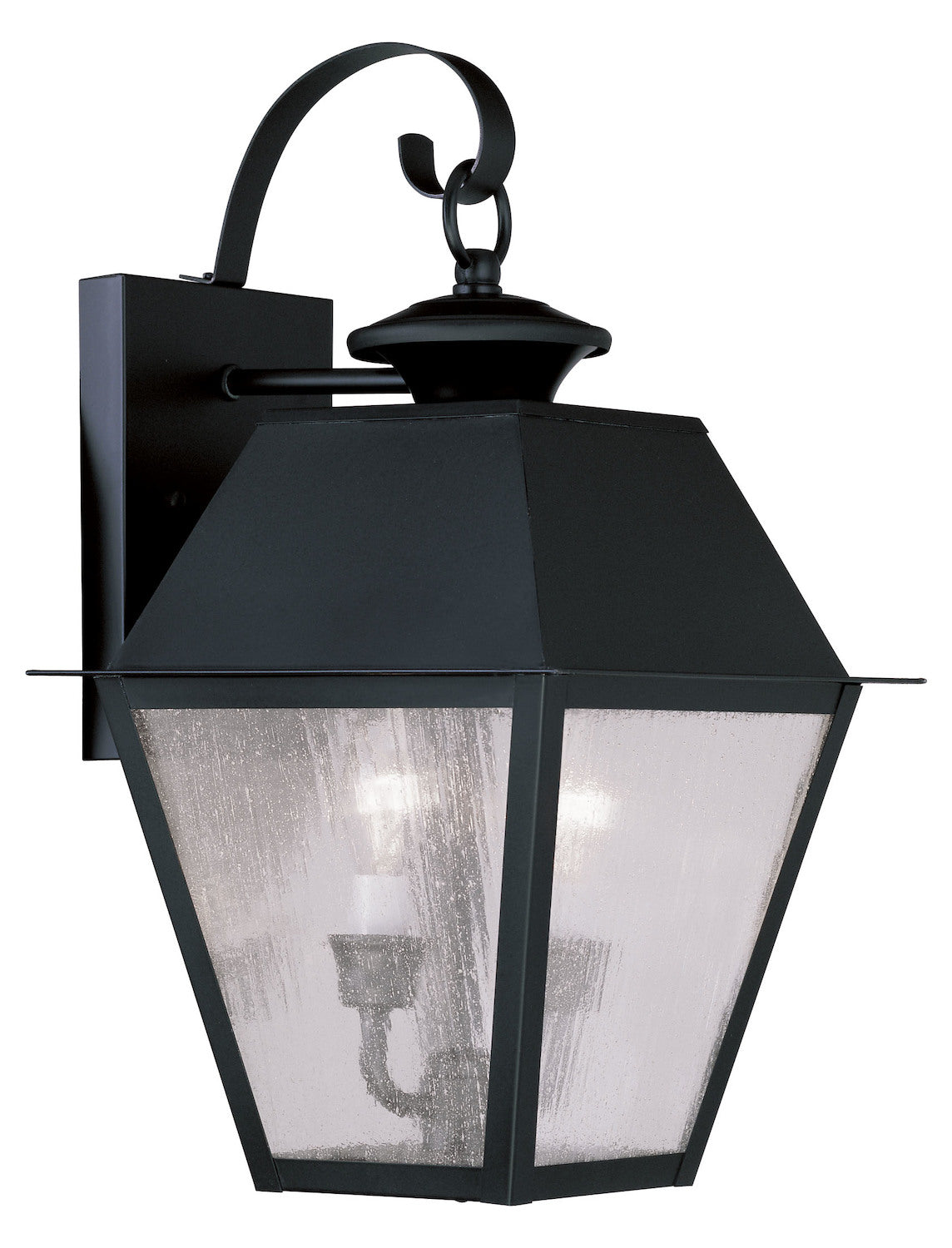 Black  Medium Outdoor Wall Sconce With 2 Lights by Livex Lighting