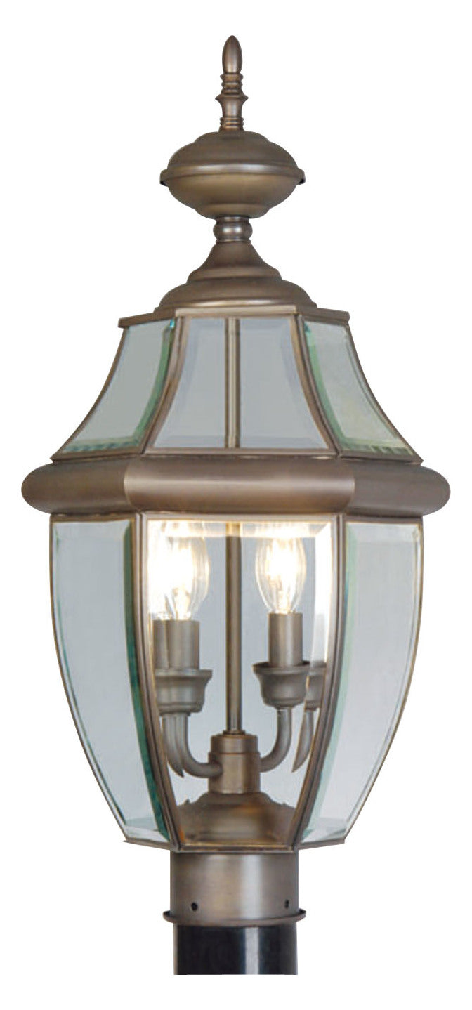 2 Light Bronze Outdoor Post Lantern by Livex Lighting