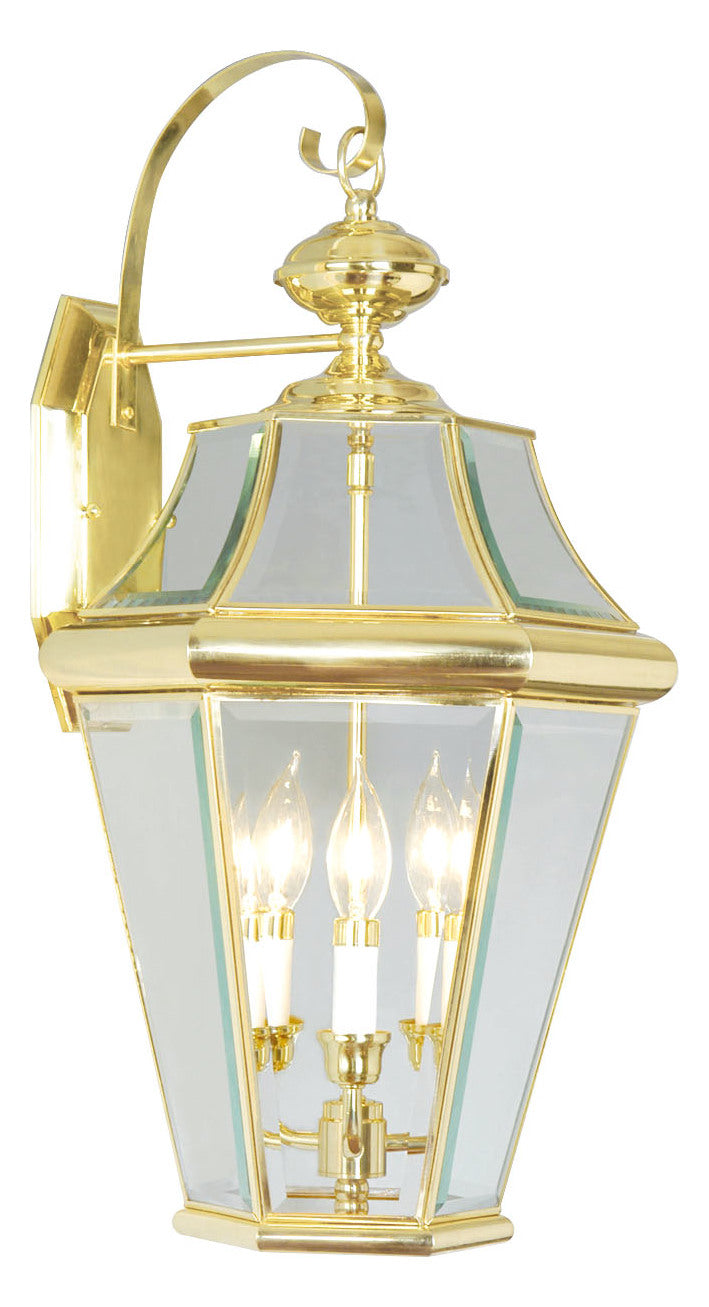 Polished Brass Wall Lantern by Livex Lighting