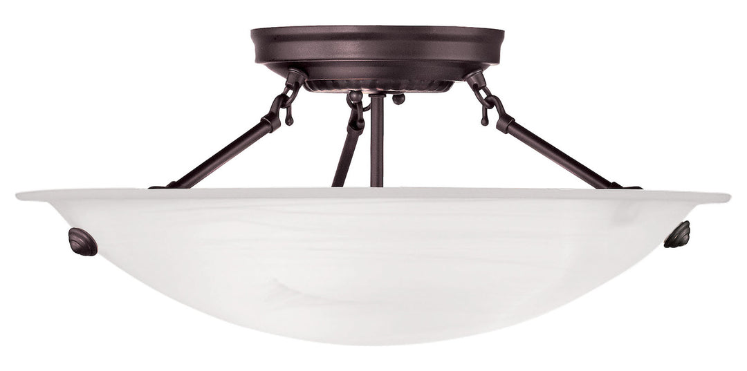 Bronze Bowl Semi-Flush Mount by Livex Lighting