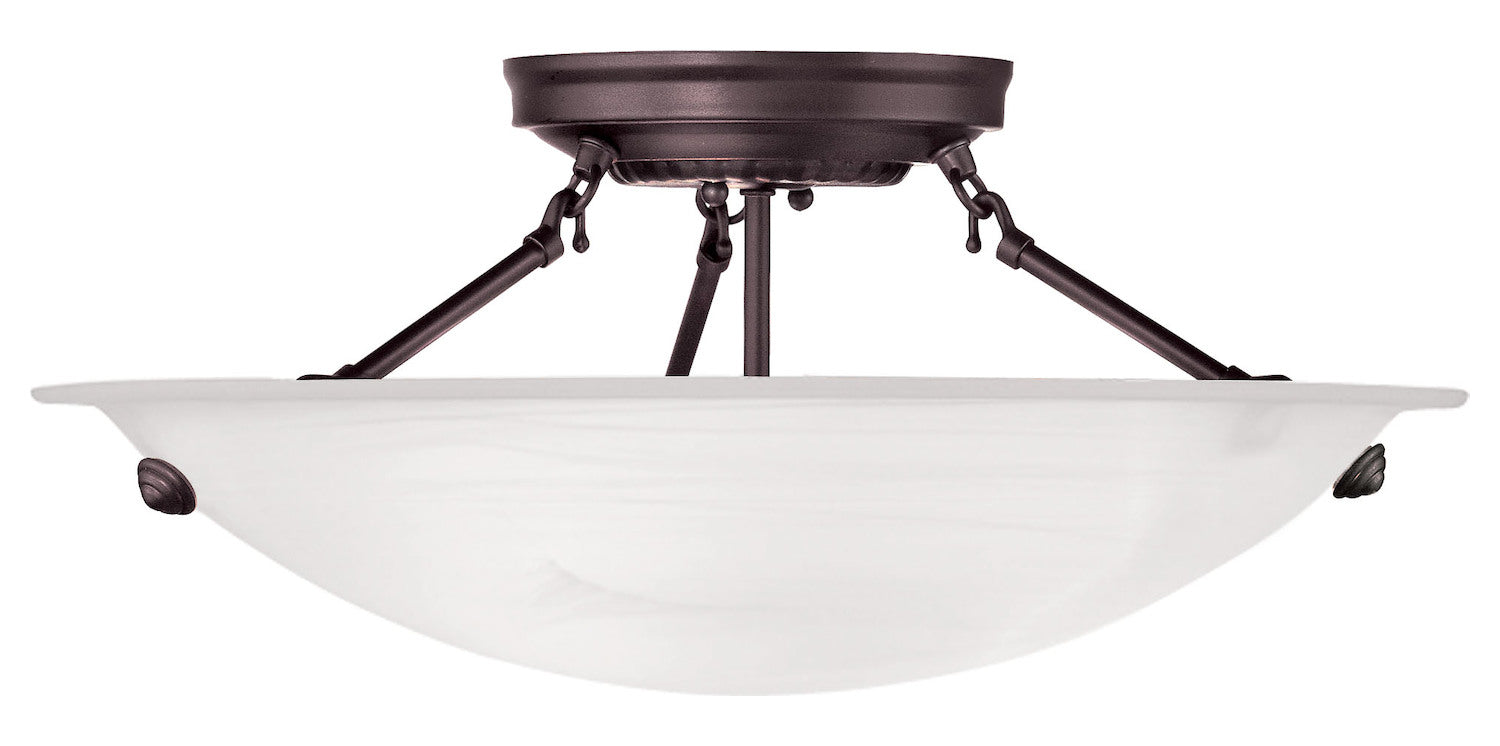 Bronze Bowl Semi-Flush Mount by Livex Lighting