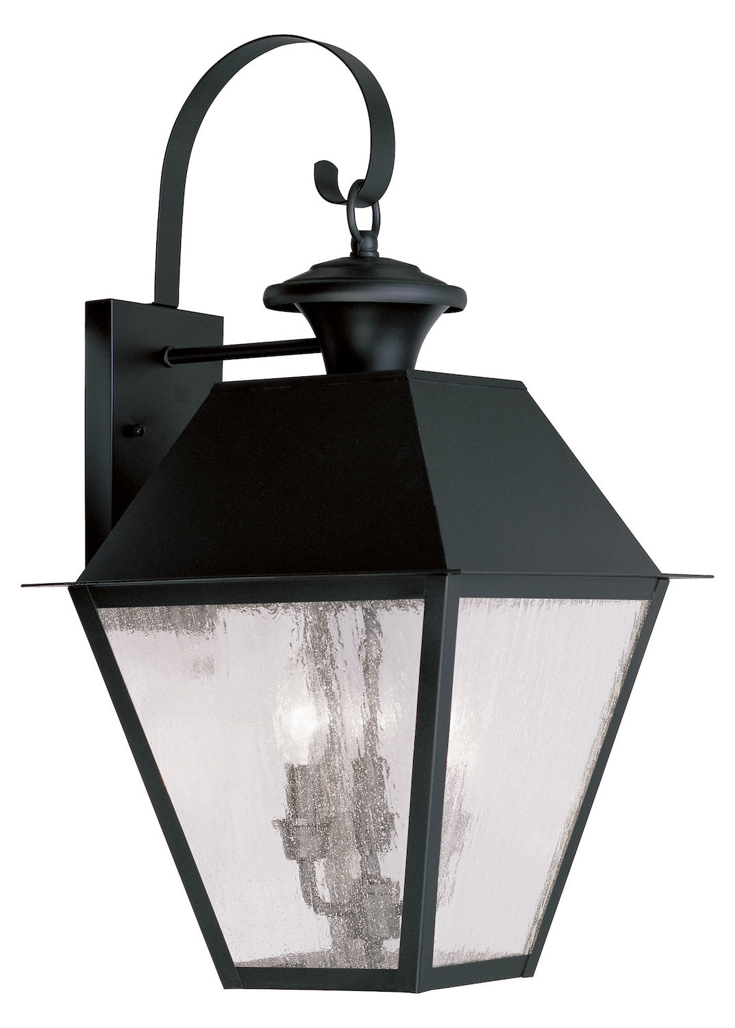 Black  Large Outdoor Wall Sconce With 3 Lights by Livex Lighting