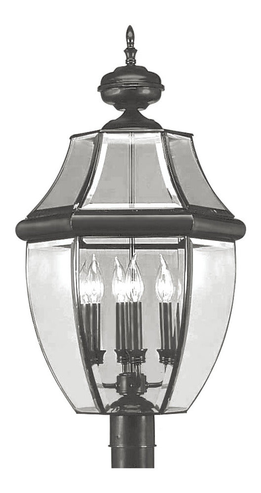 4 Light Black Outdoor Post Lantern by Livex Lighting