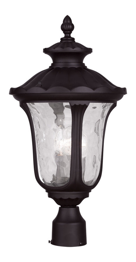 Three Light Bronze Post Light by Livex Lighting