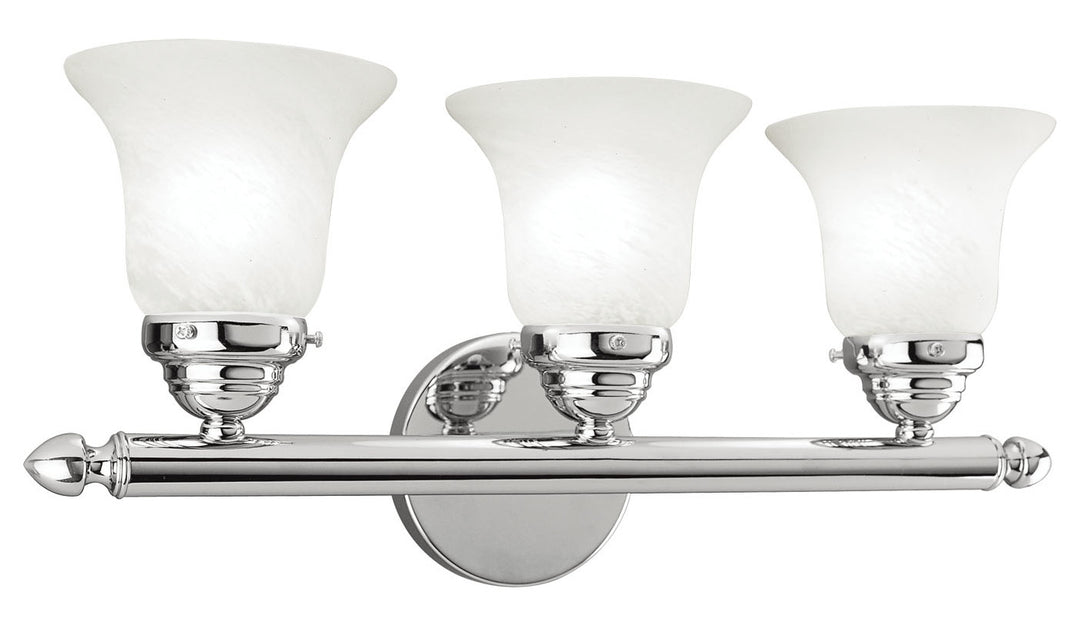3 Light Polished Chrome Bath Light by Livex Lighting