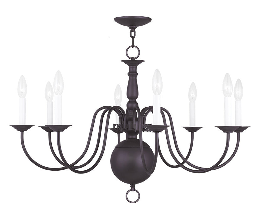 Eight Light Bronze Up Chandelier by Livex Lighting