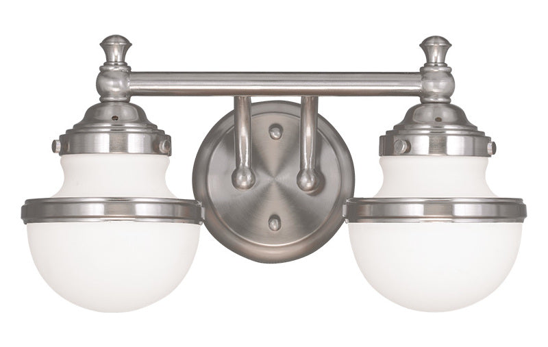 Brushed Nickel  2 Light Bathroom Vanity Light by Livex Lighting
