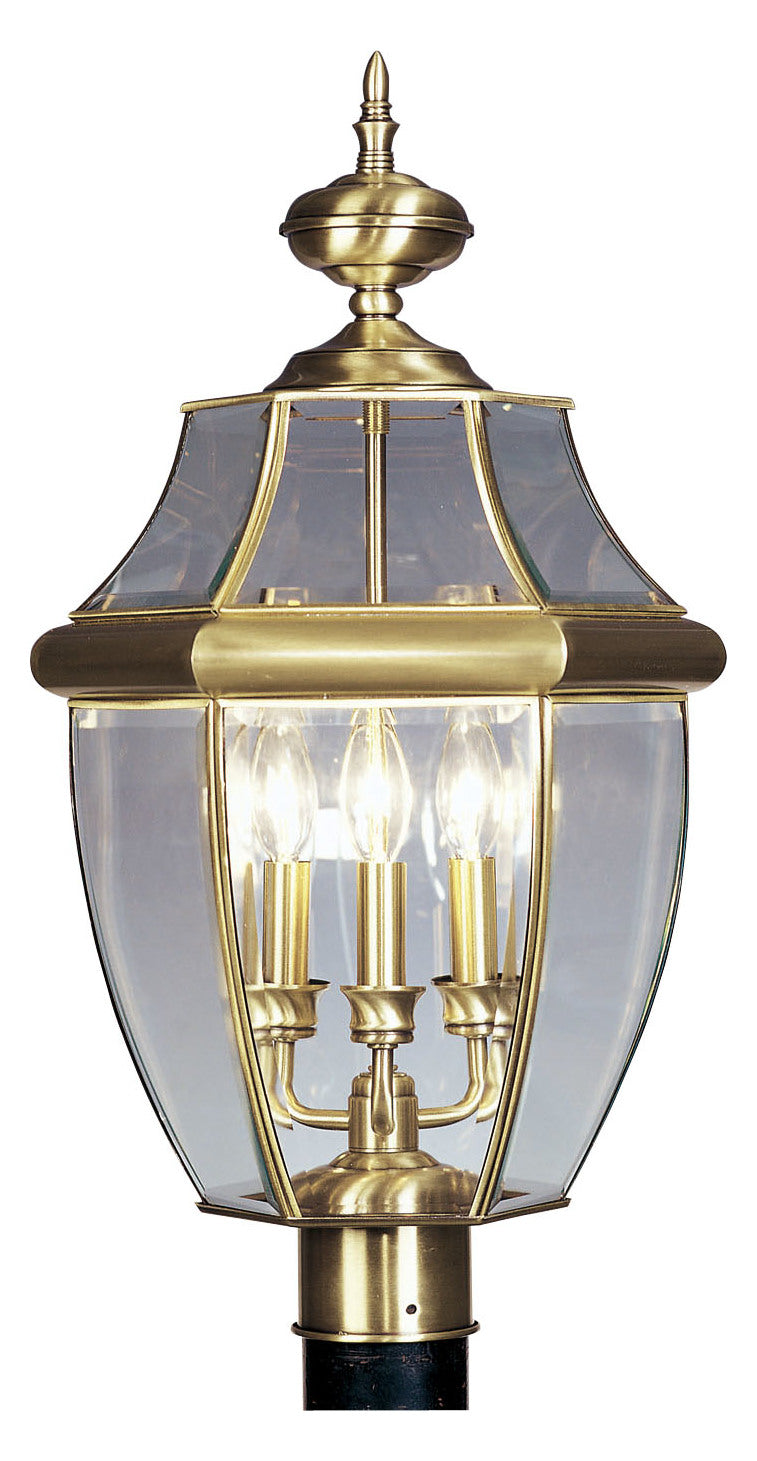 Antique Brass Post Light by Livex Lighting
